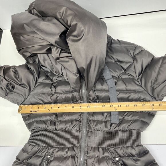 Laundry By Shelli Segal Winter Coat Down Puffer Hooded Womens MED Brown Quilted - Picture 12 of 12
